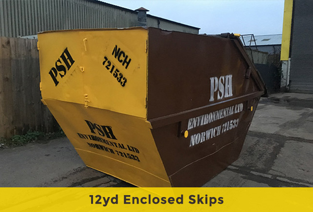 12yd enclosed skip